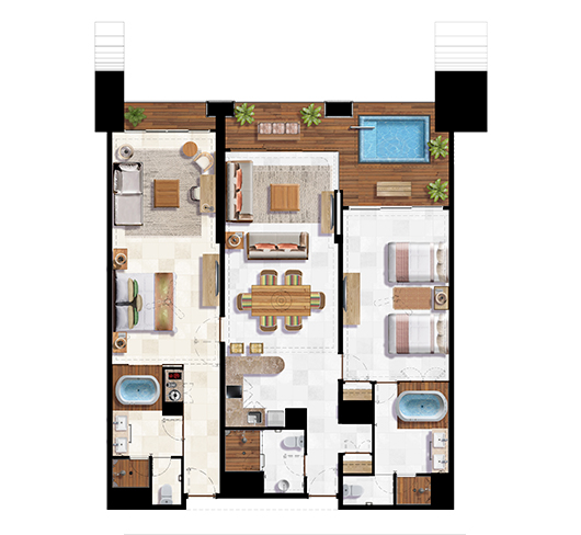 2 Bedroom Suite 2 Bedroom Suite